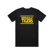 Load image into Gallery viewer, Yankalilla Tigers - Printed Cotton Tee - Front + Back - Black/ Grey/ White