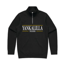 Load image into Gallery viewer, Yankalilla Tigers - Embroidered Qtr Zip - Front - Black/ Grey

