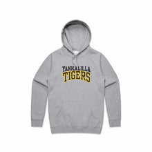 Load image into Gallery viewer, Yankalilla Tigers - Printed College Hoodie - Front - Black/ Grey

