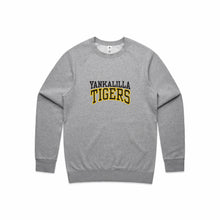 Load image into Gallery viewer, Yankalilla Tigers - Printed College Sweater - Front - Black/ Grey
