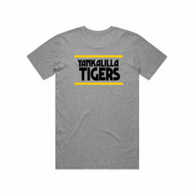 Load image into Gallery viewer, Yankalilla Tigers - Printed Cotton Tee - Front + Back - Black/ Grey/ White

