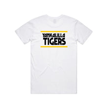 Load image into Gallery viewer, Yankalilla Tigers - Printed Cotton Tee - Front + Back - Black/ Grey/ White
